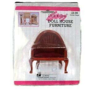 Vintage Doll House Furniture Red Chair
